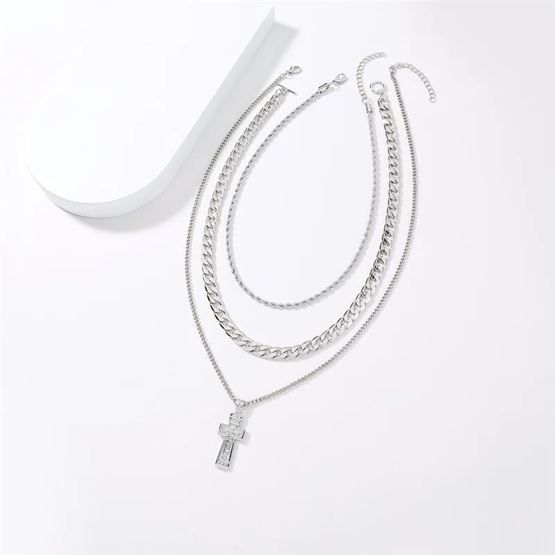 

SANSANGO Multi-Layer Jesus Cross Pendent Chain Choker Necklace for Women Pendant Necklace Fashion Punk Jewelry