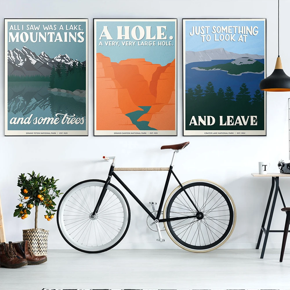 

Nordic Famous National Park Travel Poster and Print Vintage Wall Art Painting Print Wall Picture For Living Room Decor