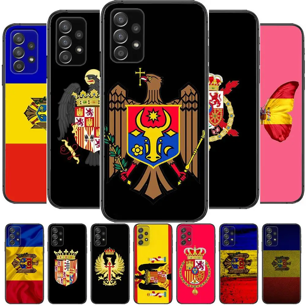 

Spain Spanish Flag Phone Case Hull For Samsung Galaxy A70 A50 A51 A71 A52 A40 A30 A31 A90 A20E 5G S Black Shell Art Cell Cove