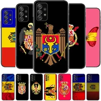 spain spanish flag phone case hull for samsung galaxy a70 a50 a51 a71 a52 a40 a30 a31 a90 a20e 5g s black shell art cell cove