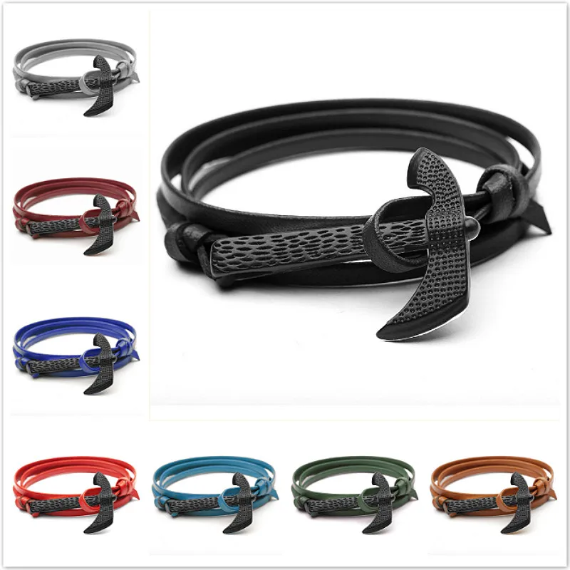 2019 Новая мода головки топора якорь голограммные браслеты для мужчин