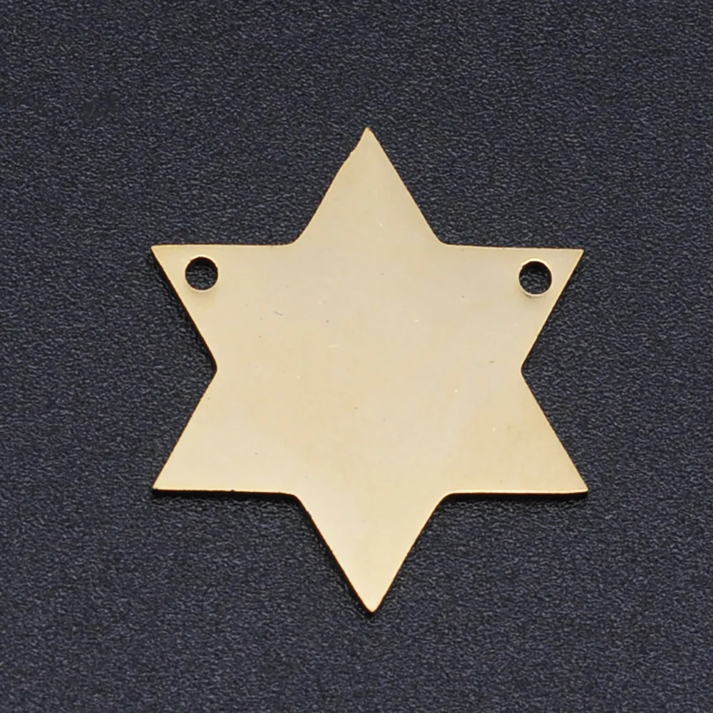 5 шт./лот 100% нержавеющая сталь Давид Звезда соединитель амулеты оптовая продажа
