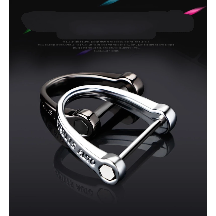 1 pc Car Keychain Zinc Alloy Horseshoe Buckle Accessories personalized gifts for men |