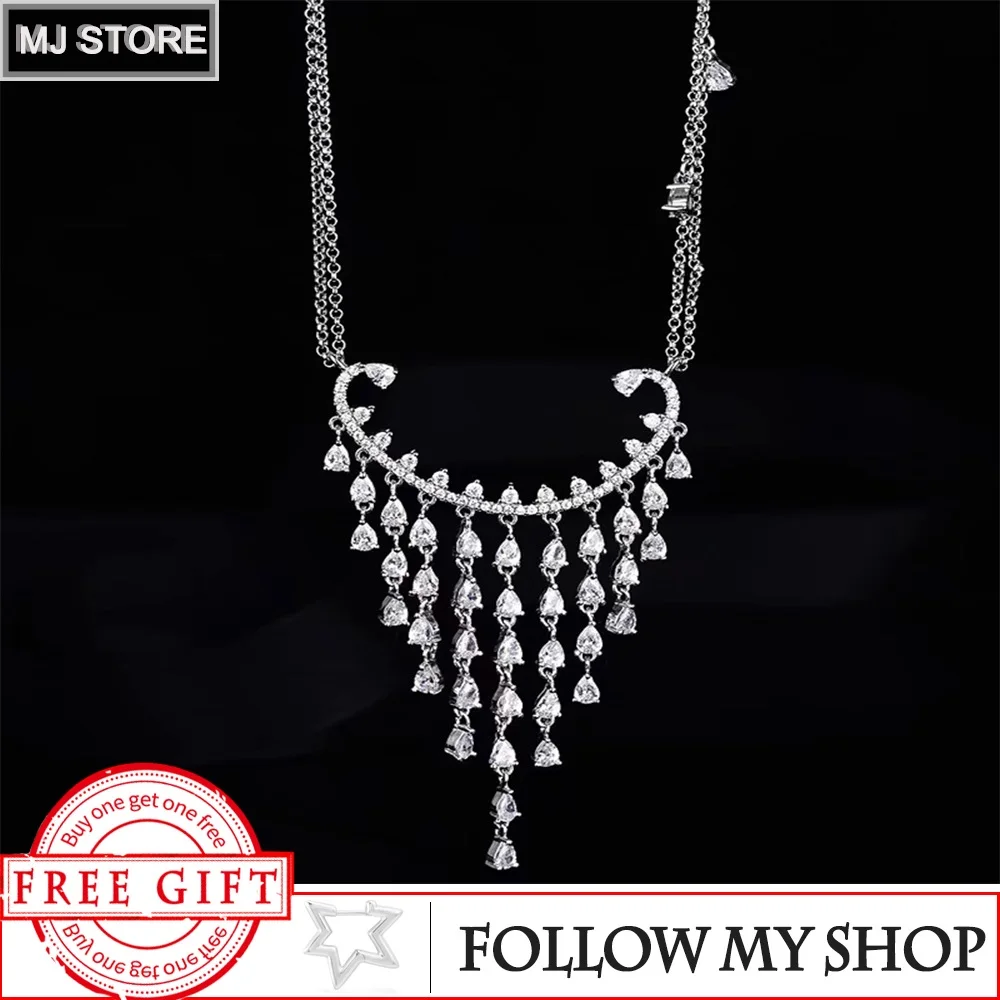 

S925 стерлингового серебра ужин ожерелье с кисточками дизайн Простые Модные высокого класса люкс марки Монако, ювелирные изделия для женщин ...