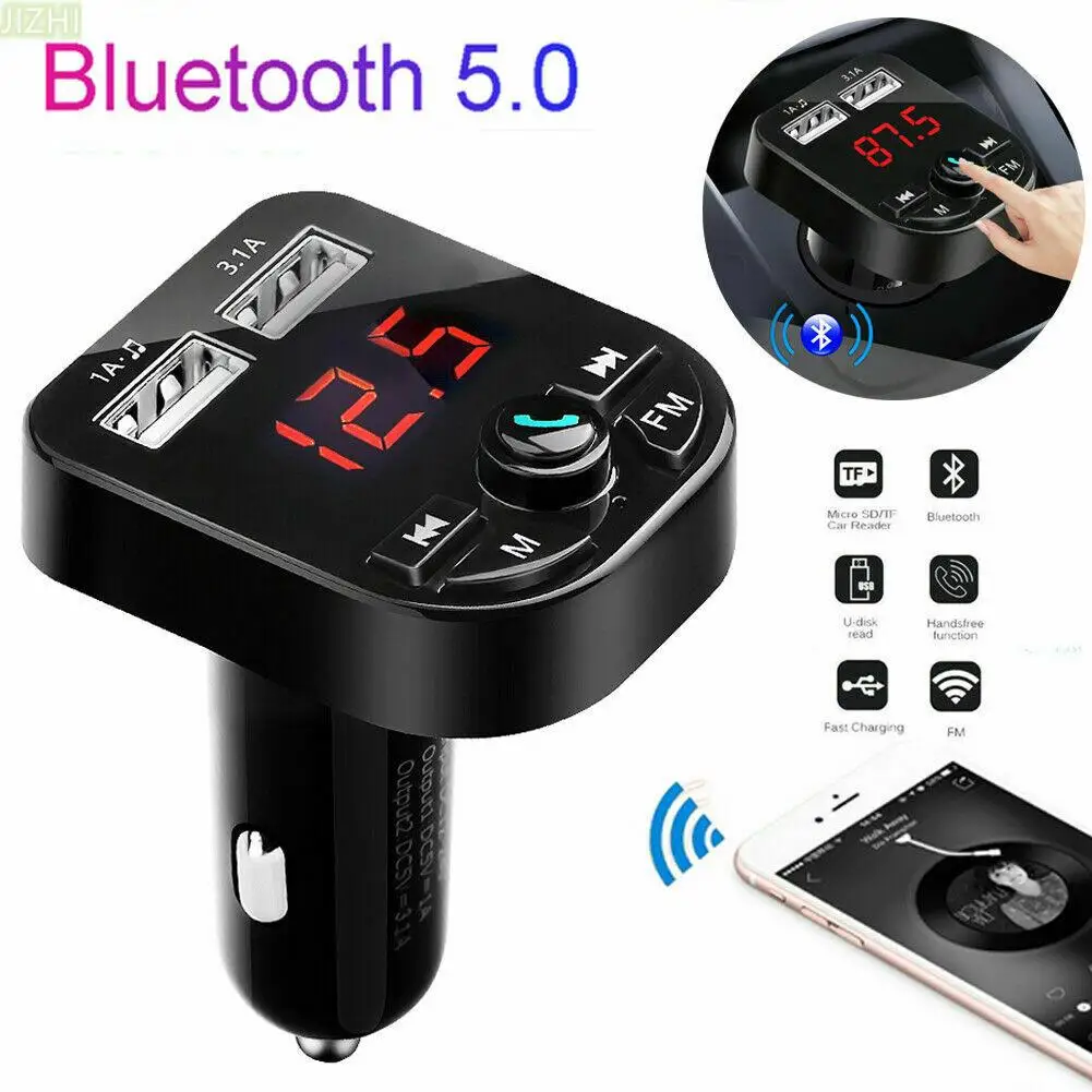 

Автомобильное зарядное устройство с двумя USB-портами и поддержкой Bluetooth
