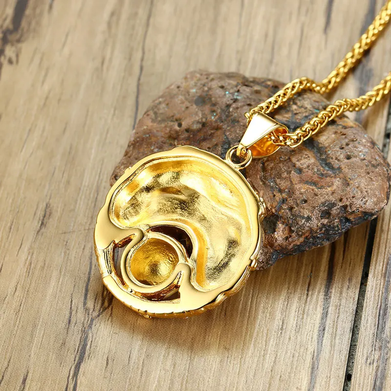 Креативный дизайн ожерелье с футбольной подвеской для мужчин золотой цвет