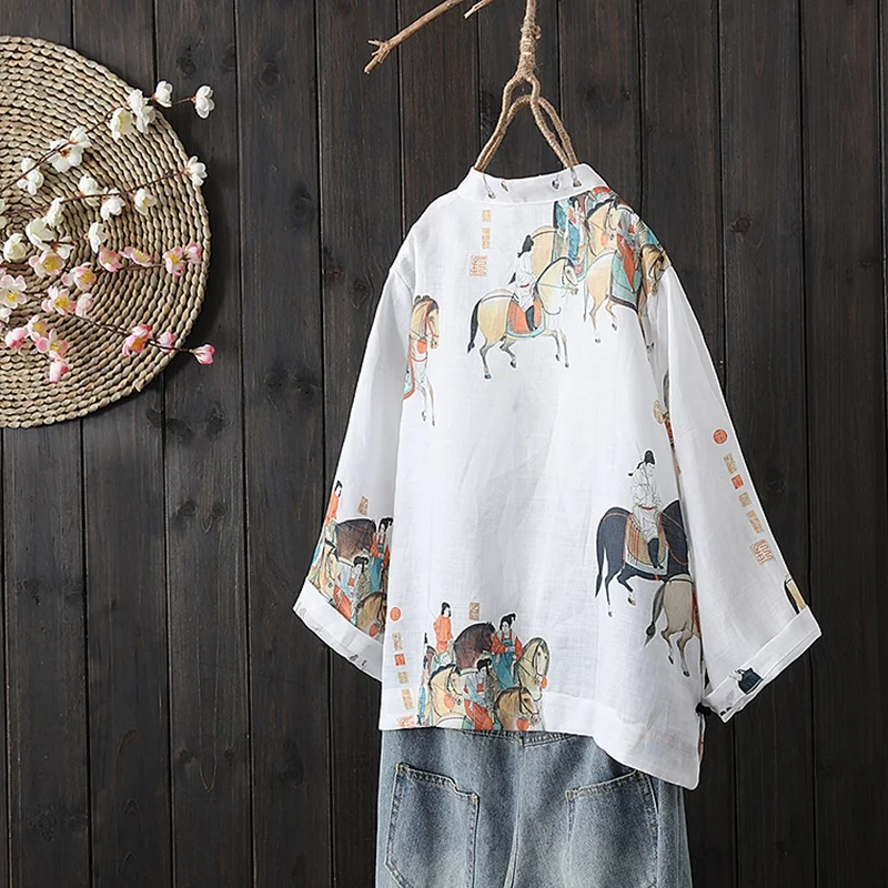 

Chinese Style Clothing Women Clothes 2020 Cheongsam Top Chinese Traditional Shirt Blouse Cotton Hanfu Ladies Chinese Tops