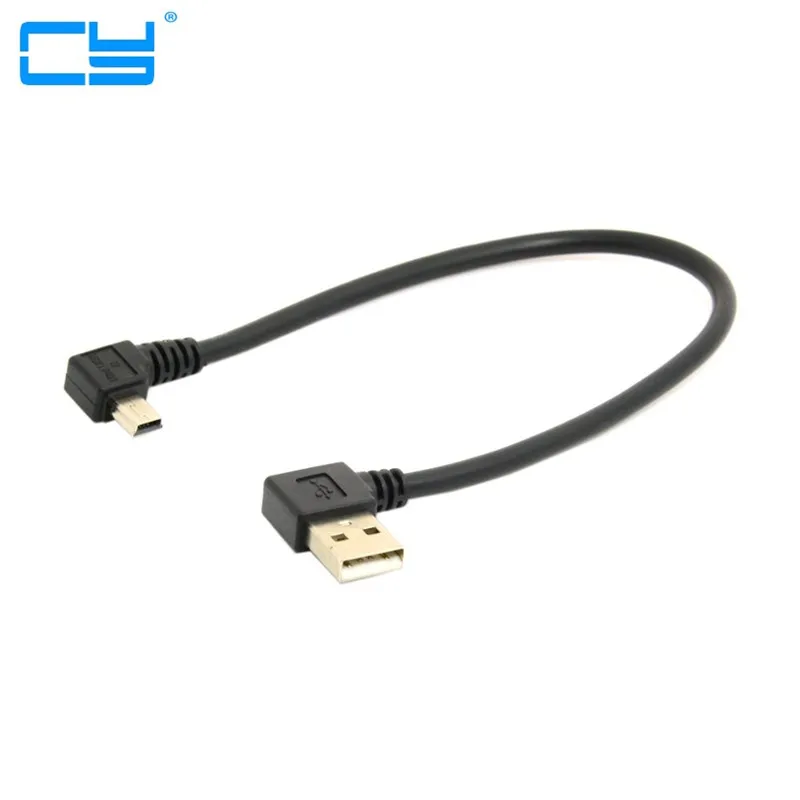 

Cotovelo de 90 graus USB 2 esquerda masculino ligar o mini USB MINI cotovelo direito linha de dados cabo para o telefone MP3 MP4