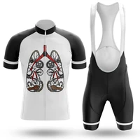 bicycle lung cycling jersey set sport team bike men clothing quick dry summer sleeve cycling road ride shirt bib short gel pad