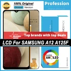 100% Оригинальный дисплей 6,5 ''для SAMSUNG Galaxy A12 A125F A125FDS, ЖК-дисплей с рамкой, сенсорный экран, дигитайзер в сборе, запасные части
