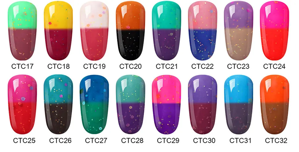 Lagunamoon 8ml Cheese Change Color UV Gel Nail Polish Temperature Change Color Soak Off Nail Art Varnish Gellak Hybrid Lacquer