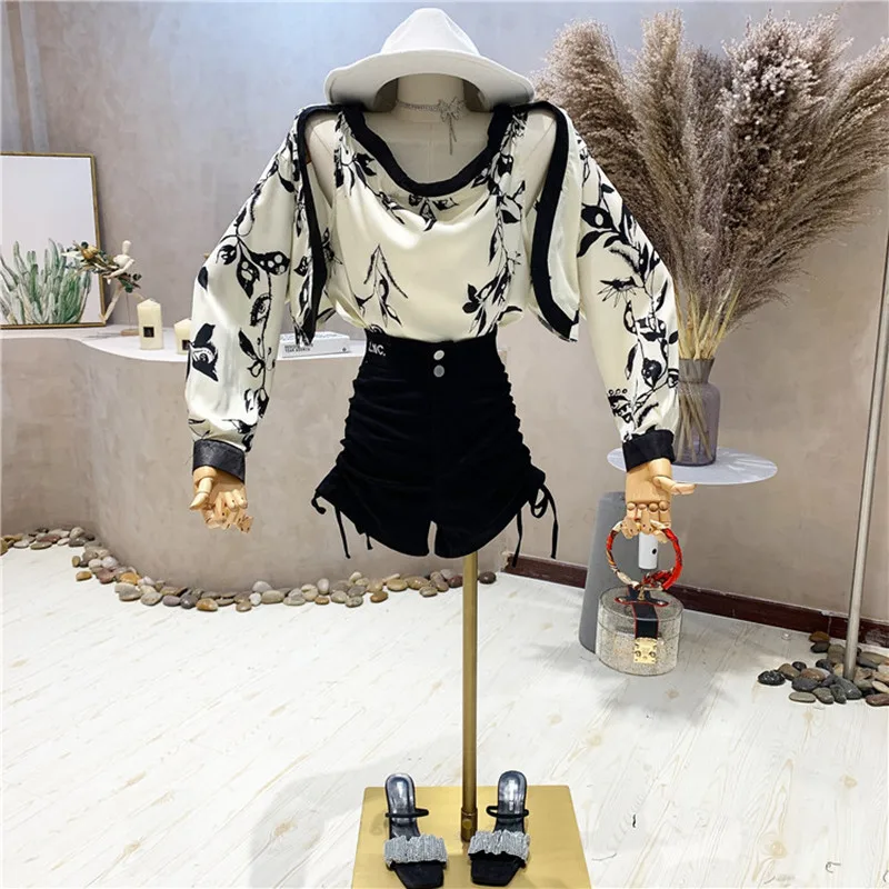 

Niche Design New Women's Clothing Summer 2021 Long Sleeve Fake Two Pieces Chiffon Shirts Temperament Thin Loose Sunscreen Top