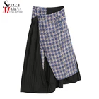 Новая женская плиссированная юбка с высокой талией 2020, стильная повседневная Праздничная юбка с эластичной резинкой на талии, уличная одежда 6910