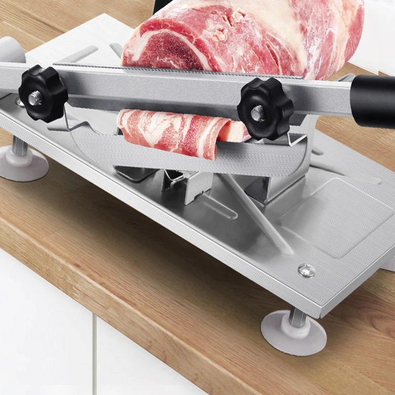 meat slicing machine alloy stainless steel household manual thickness adjustable meat and vegetables slicer kitchen tools gadget free global shipping