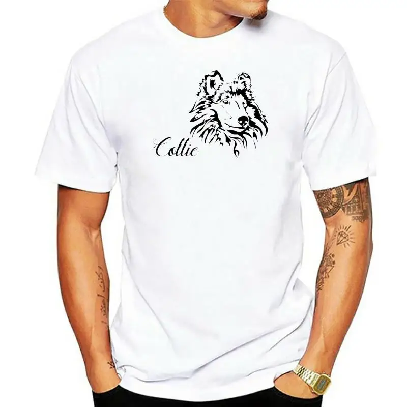 

Хлопковая футболка, модная футболка TWILPORT, футболка с портретом колли, грубая футболка COLLIE Hund Hunde WILSIGNS Siviwonder