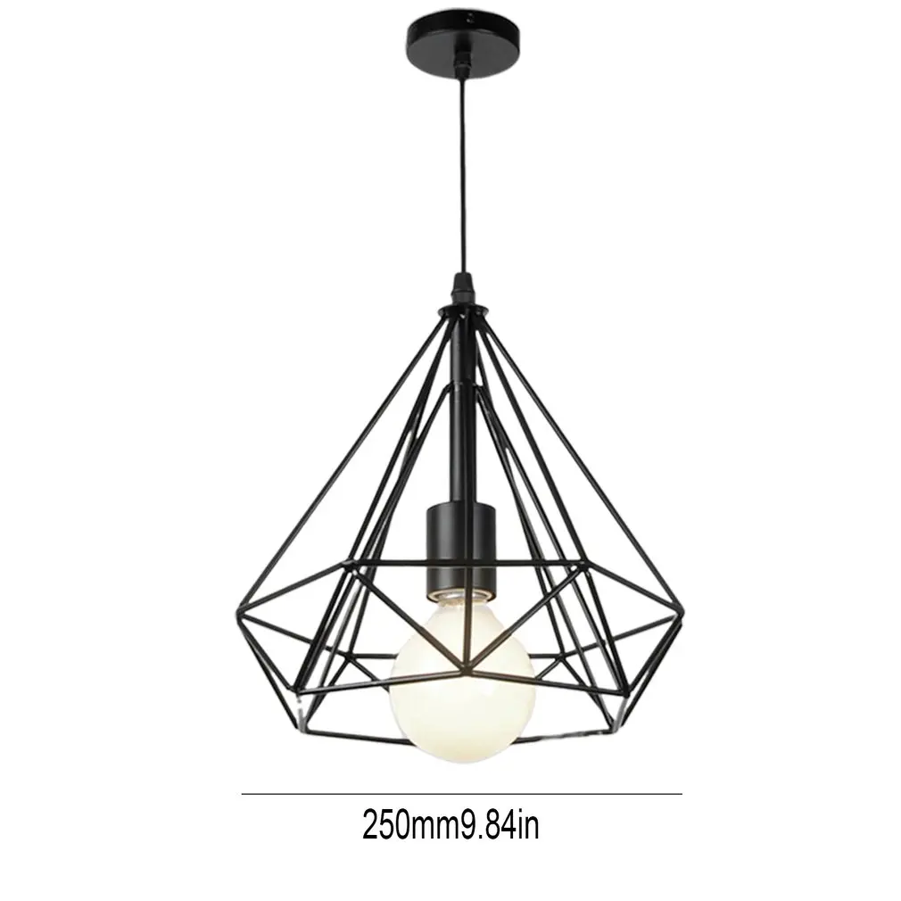 Железная Люстра для ресторана кованая Геометрическая Оригинальная лампа бара