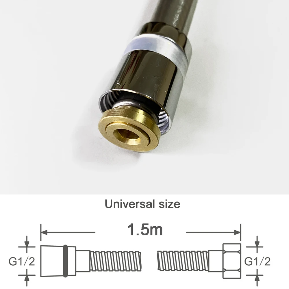 new bathroom shower hose high pressure pvc handheld shower plumbing flexible hose gi2 universal interface anti winding fixture free global shipping