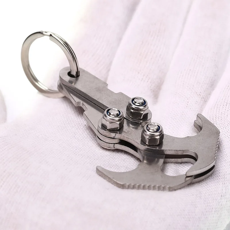 Открытый скалолазание когти автомобиль тяга спасательный инструмент EDC брелок