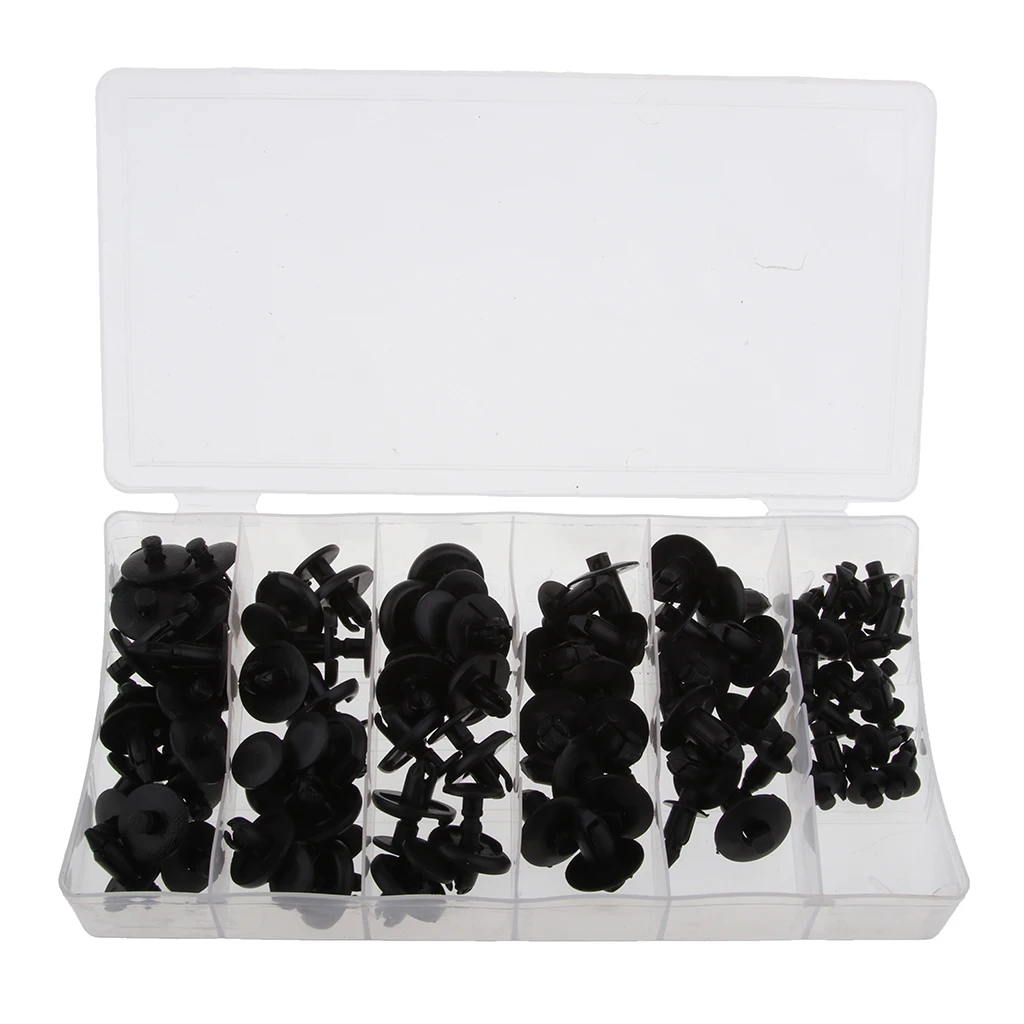 

80 Piece Motorcycle/Bike Nylon Rivet Push Pin Kit For M6/ M7/ M8