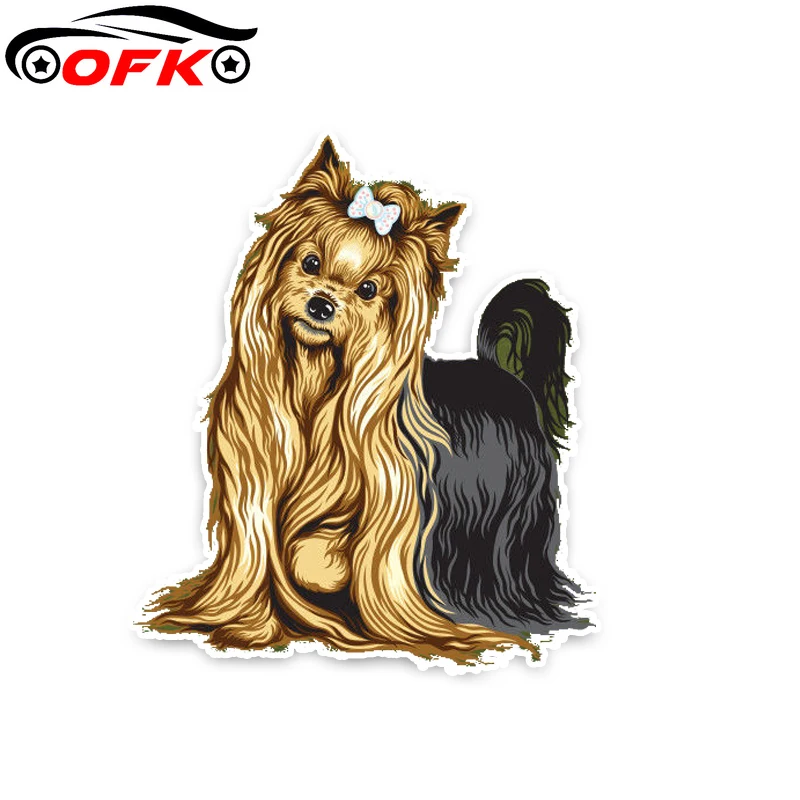 

Yorkshire Terrier Breed Dog Lovely Car Sticker Personality Decal Laptop Motorcycle Auto Accessories Decoration PVC,13cm*11cm
