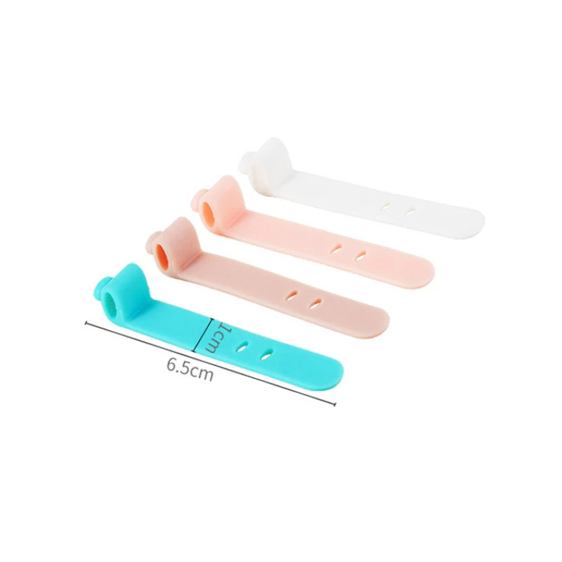 

4 Pcs/lot Multipurpose Silicone Cable Winder Earphone Clip Charger Organizer Management Wire Wrapped Cord Line Cord fixer Holder