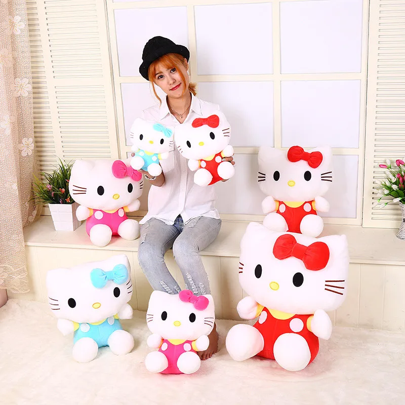 35/45 см милый рисунок «Hello Kitty» кошка плюшевая игрушка прекрасный чучело кукла подушка детские игрушки девушке подарок ребенку на день рождения хорошее качество одежда с «hello kitty»