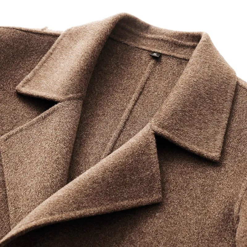 100%Wool Coat Autumn Winter Jacket Men Double-side Woolen Mens Jackets and Coats Windbreaker Long BDF-1800002 MY1899 | Мужская одежда