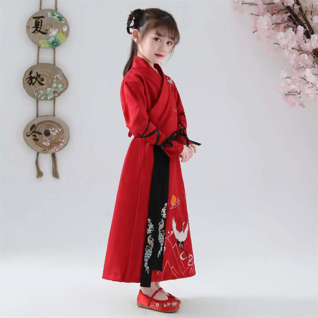Hanfu платье детский Традиционный китайский национальный костюм народная древняя