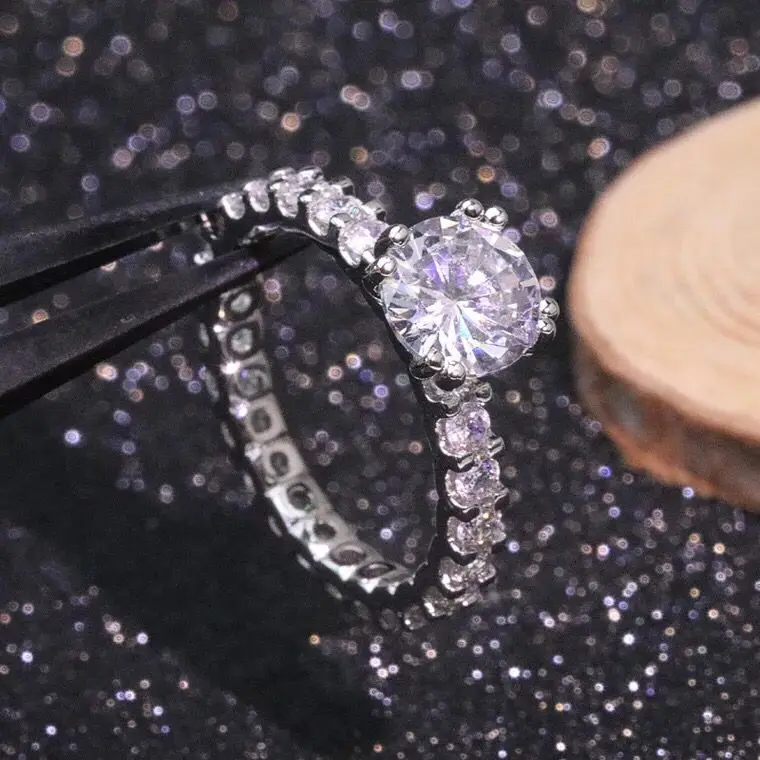T759 925 Silver ring stets For Women 2 carat 8MM cushion Cubic Zirconia Stone sets | Украшения и аксессуары