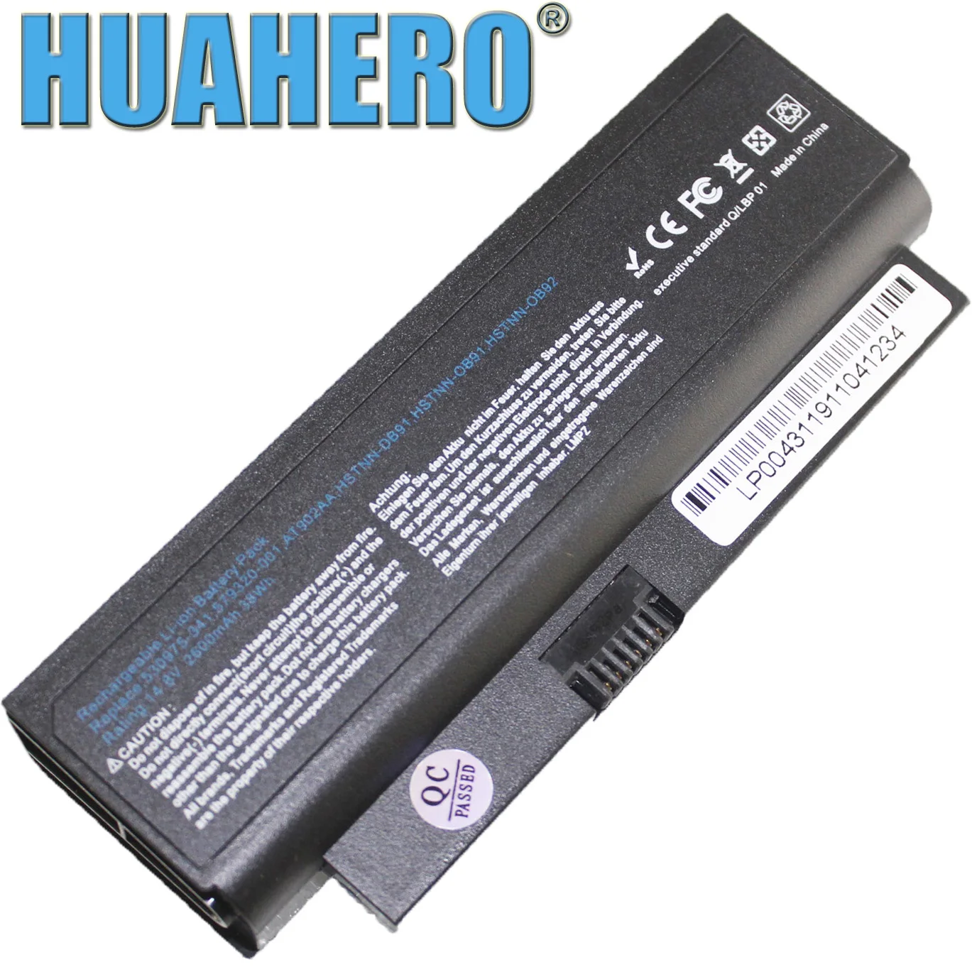 

HUAHERO Laptop Battery for HP ProBook 4210s 4310s 4311s HSTNN-DB91 HSTNN-OB91 HSTNN-XB91 14.8V 2600mAh Replacement battery pack