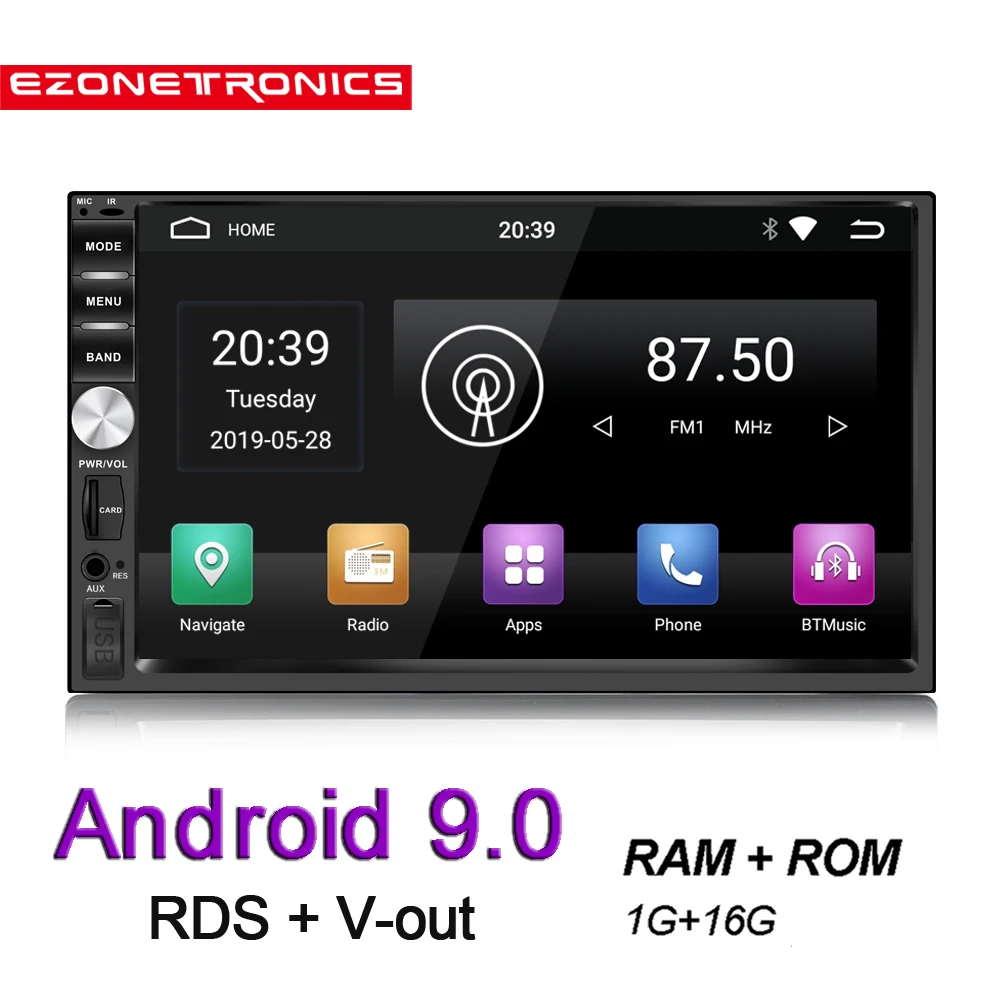 Автомобильный радиоприемник DAB + 2 Din 7 '' GPS навигация Bluetooth Android 9 0 MP5 плеер SWC RDS OBD2
