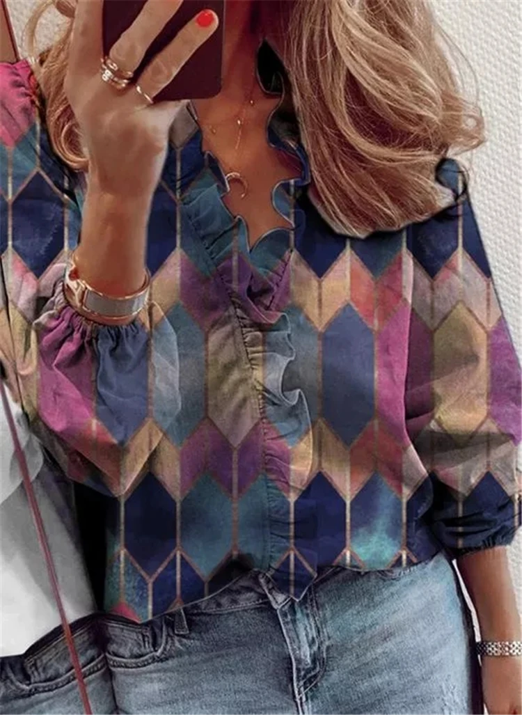 

New style elegant women's shirt, casual temperament, ladies shirt, fashionable loose top