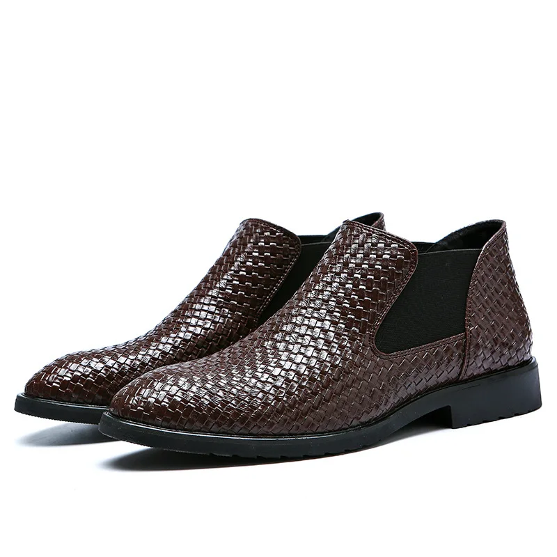 2020 весна/зима мужские ботинки челси британский стиль модные ботильоны черные