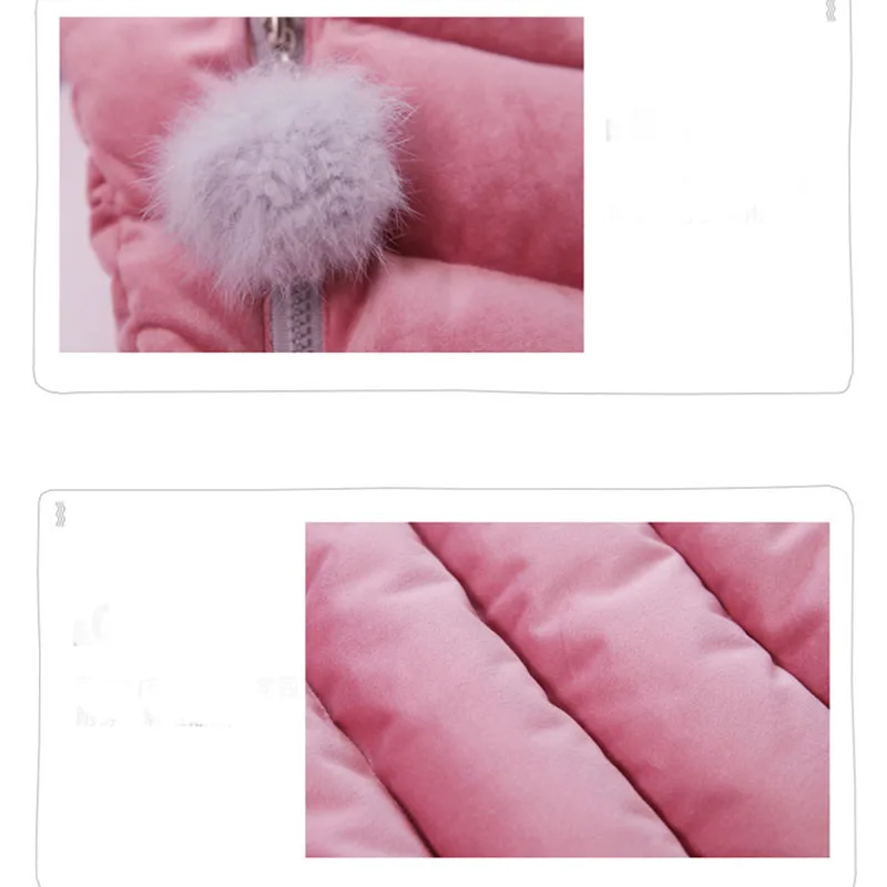 Пуховик детский зимний хлопковый с капюшоном для девочек |