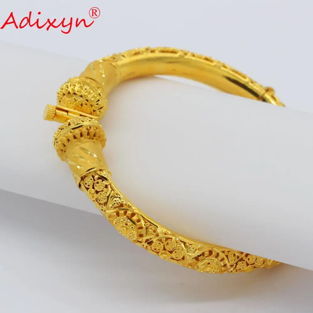 Adixyn три дизайна браслеты &quotДубай&quot для женщин/девушек 24 каратный золотой