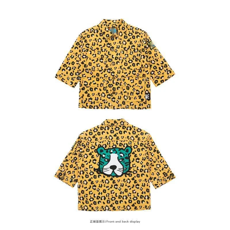 

2021 Spring New Korean Children's Suit Cartoon Full Print Hedging Boy Sweater Trousers Girls Dress Suit Boy Shirt Shorts Suit