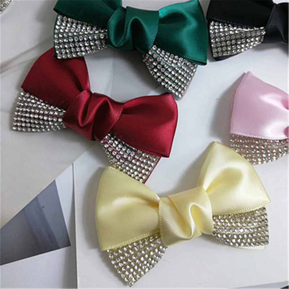 

2021 Fashion Rhinestone Hairclips Hair Accessories Ribbon Bowknot Hairpip