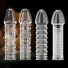 Насадка На пенис для задержки эякуляции, 1 шт., многоразовый презерватив, удлинитель пениса, секс-игрушки для мужчин, Целомудрие кольцо для полового члена