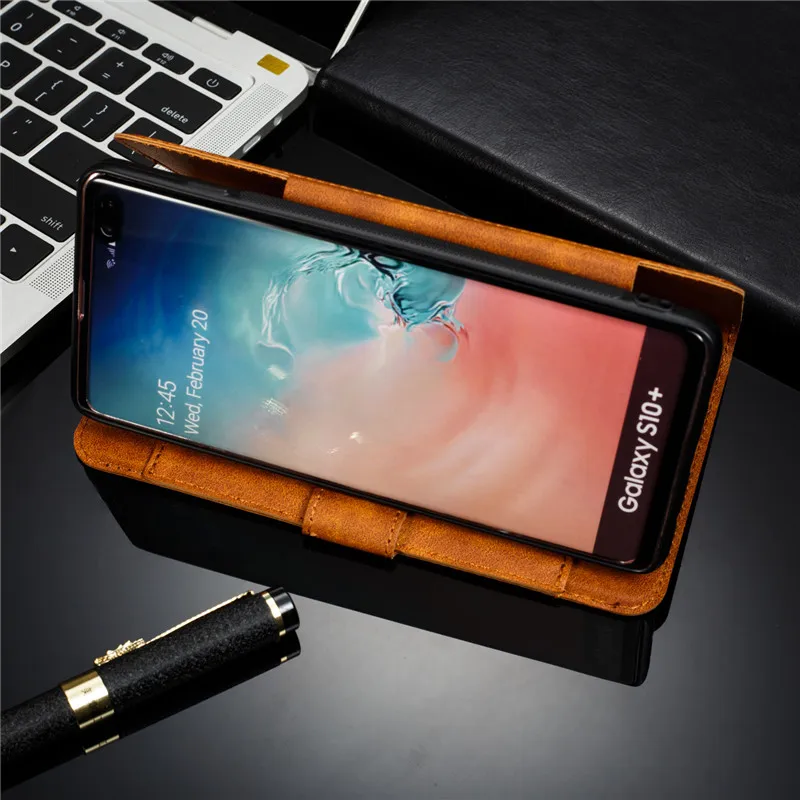 Роскошный кожаный чехол для телефона Samsung Galaxy A50 S8 S9 S10 Plus S7 Edge J3 J5 J7 2016 A5 2017 J2 Pro J4 J6 J8