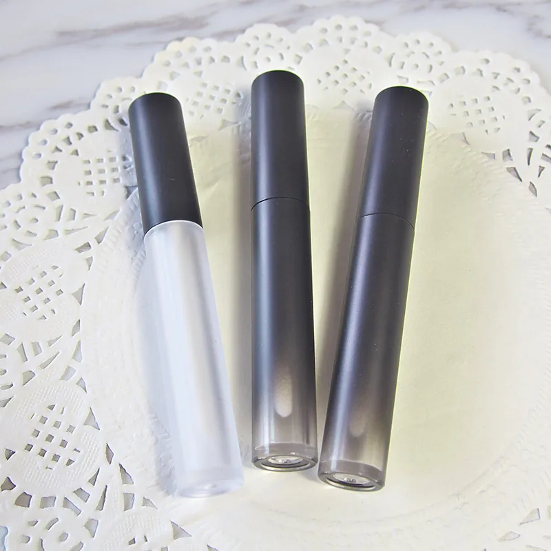 Матовый/градиентный черный круглый бальзам 5 мл для губ в тюбике тюбик блеска с