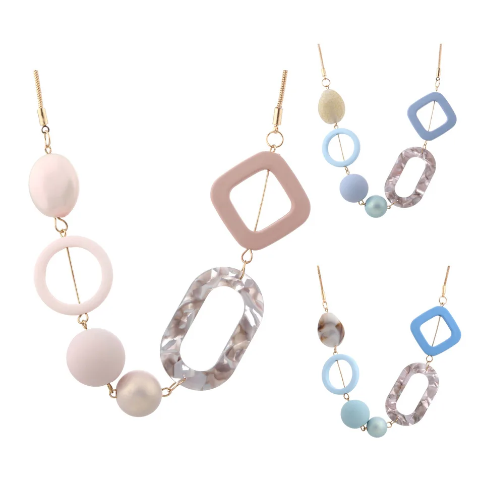 BYSPT круглое квадратное акриловое Бохо ожерелье винтажное плетение воротник