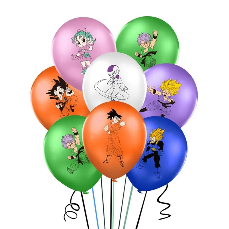 

14pcs Set 12 Inch Dragon Ball Goku Bulma Vegeta Frieza Theme Party Children 'S Birthday Latex Balloon Baby Shower Decoration Toy