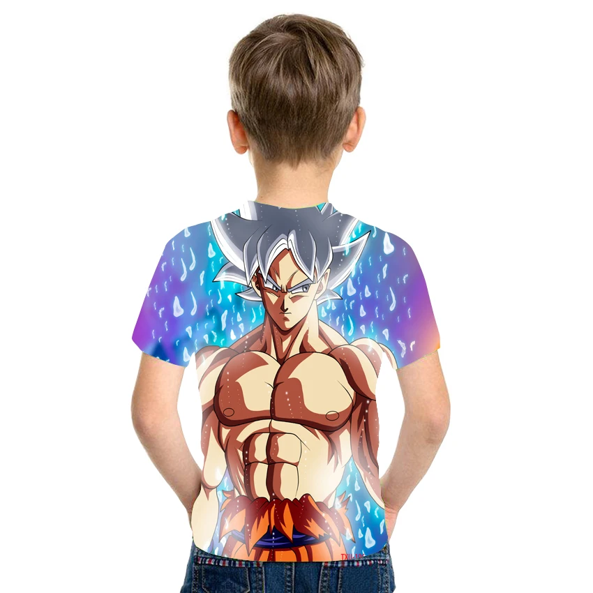 

2021 new boys and girls 3D dragon beads printed short sleeve T-shirt popular 3D fashion T-shirt