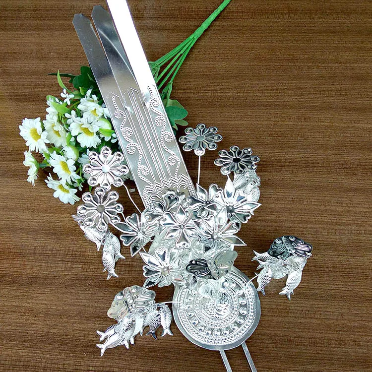 16 видов конструкций серебряные бокалы для вина палочка для волос TASSEL набор аксессуаров для волос для выступления на сцене и серебряные бокалы для вина Тиара для волос головной убор; комплект