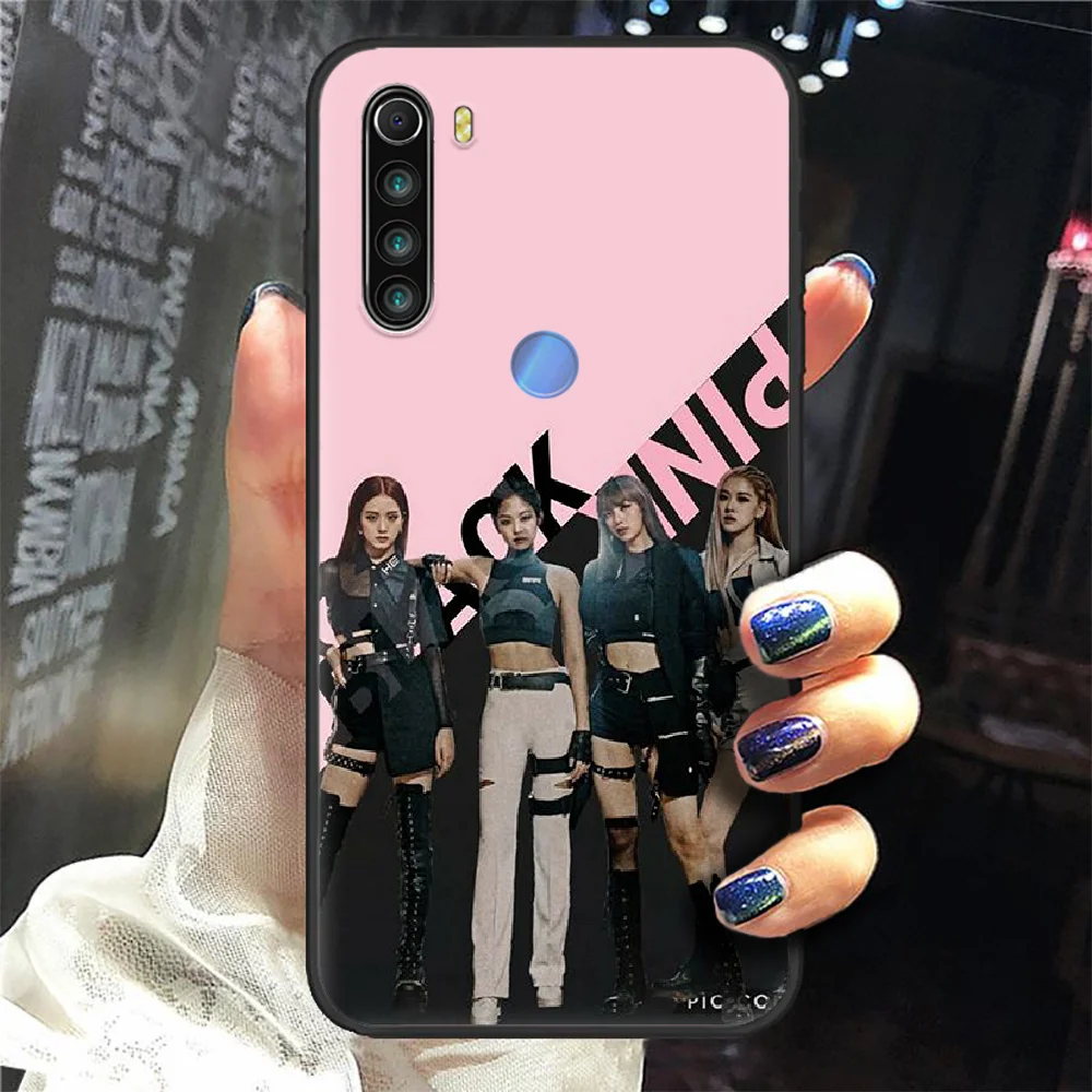 

Black Pink Girl Korea Kpop Phone Case Cover Hull For XIAOMI Redmi 7a 8a S2 K20 NOTE 5 5a 6 7 8 8t 9 9s pro max black cell cover