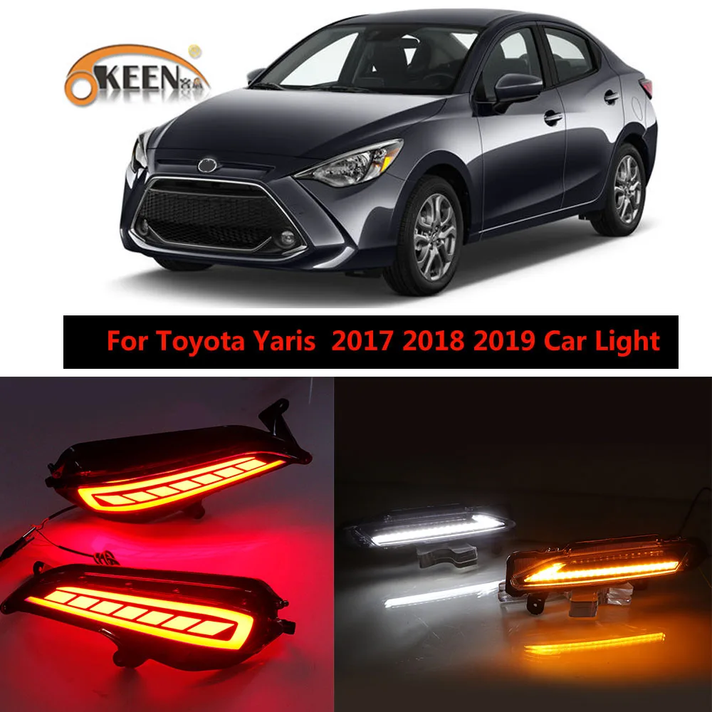 Для Toyota Yaris 2017 2018 2019 светодиодные дневные ходовые огсветильник светильник ры