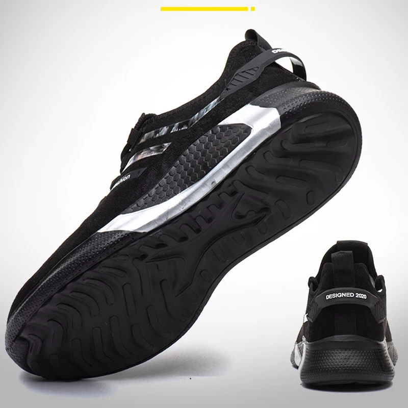 

Safety Shoes Men Puncture-Proof Work Shoes Indestructible Work Sneakers Steel Toe Shoes Lightweight Men Safety Boots Footwear
