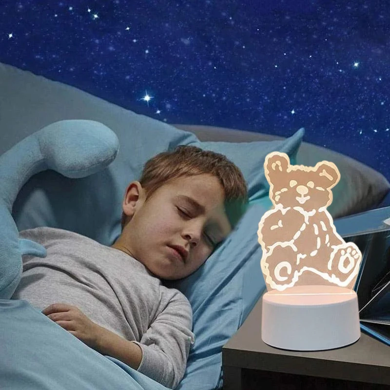 

New 3D Visualization Lamp Small Cute and Lovely 3D USB Desk Lamp Night Light NE