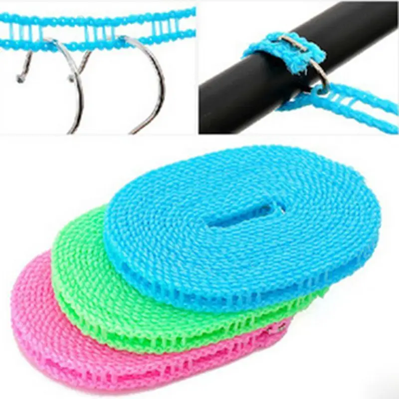 

Anti-Slip Clothesline Outdoor Windproof Clothesline Travel Retractable Rope Washing Line Home Supplies Camping Drying Line