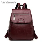 Дизайнерский женский рюкзак, Высококачественный винтажный кожаный рюкзак для женщин, школьная сумка, дорожный рюкзак, женский рюкзак